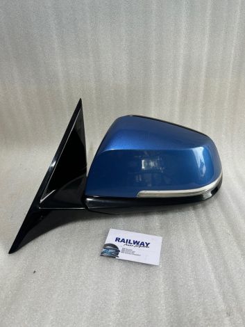 BMW 3 SERIES F30 F31 LCI DOOR MIRROR M-SPORT HEATED LEFT WING MIRROR ESTORIL BLUE B45 7345659 Y369 PS *511