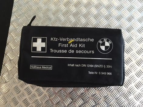 BMW Universal First Aid Emergency Medical Kit Pouch Black 6 949 966 / 6949966 B64A B69