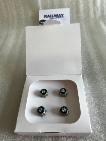 BRAND NEW GENUINE BMW Set Valve Caps BMW with BMW logo Set of Valve Caps 2447401 N.C