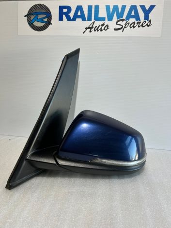 BMW F46 2 SERIES GRAN TOURER DOOR MIRROR LEFT PASSENGER SIDE 6 PINS MEDITERRAN BLUE 51167421459, 7421459 Y411 *621