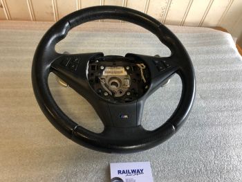 OEM BMW 2005 E60 M5 M SPORT STEERING WHEEL PADDLE SHIFT Y230 *325